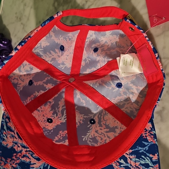 Lilly Pulitzer Swim On Over Boralis Blue Run around Hat Nwt - Picture 12 of 12